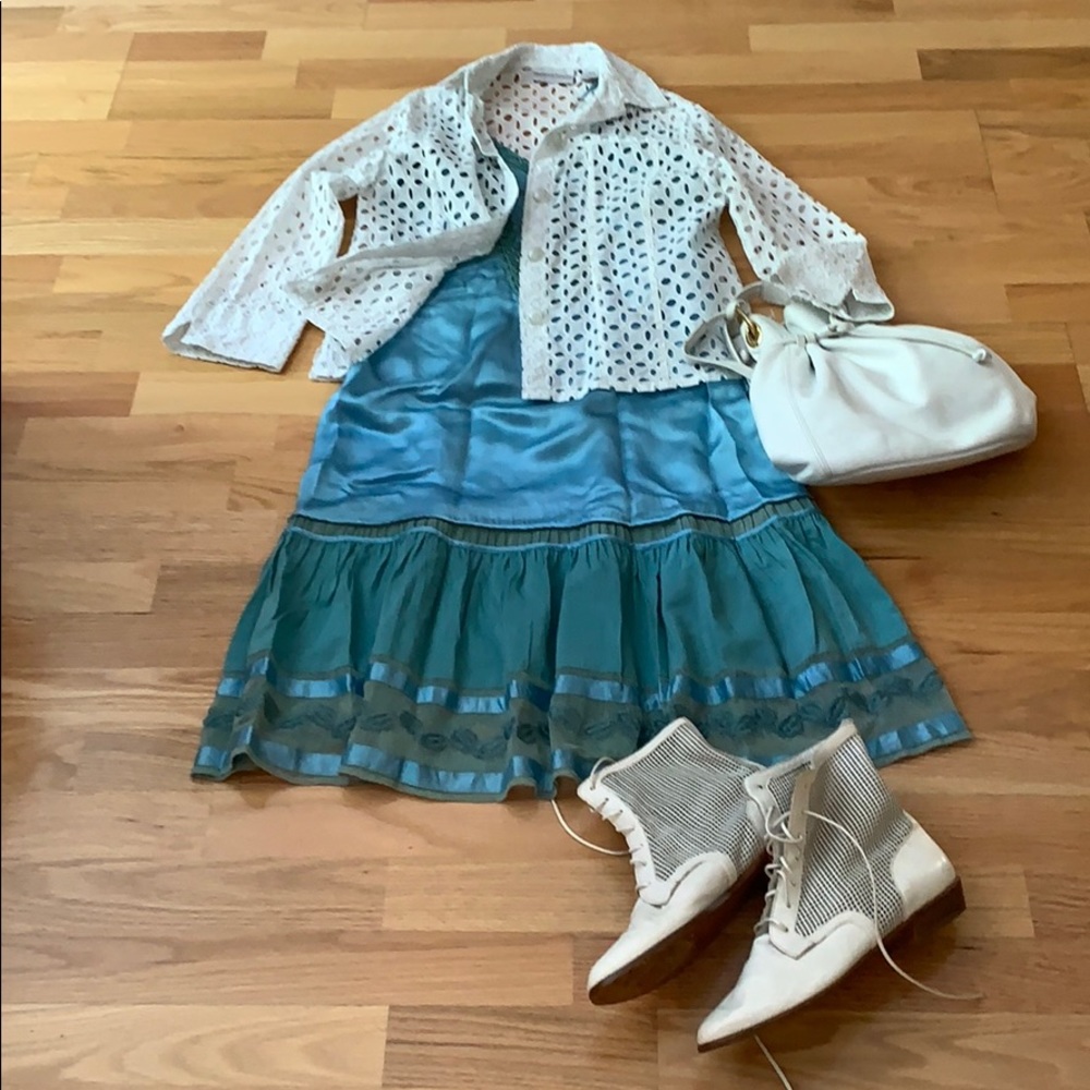 Boho Chic designer dress Silk - Picture 12 of 16